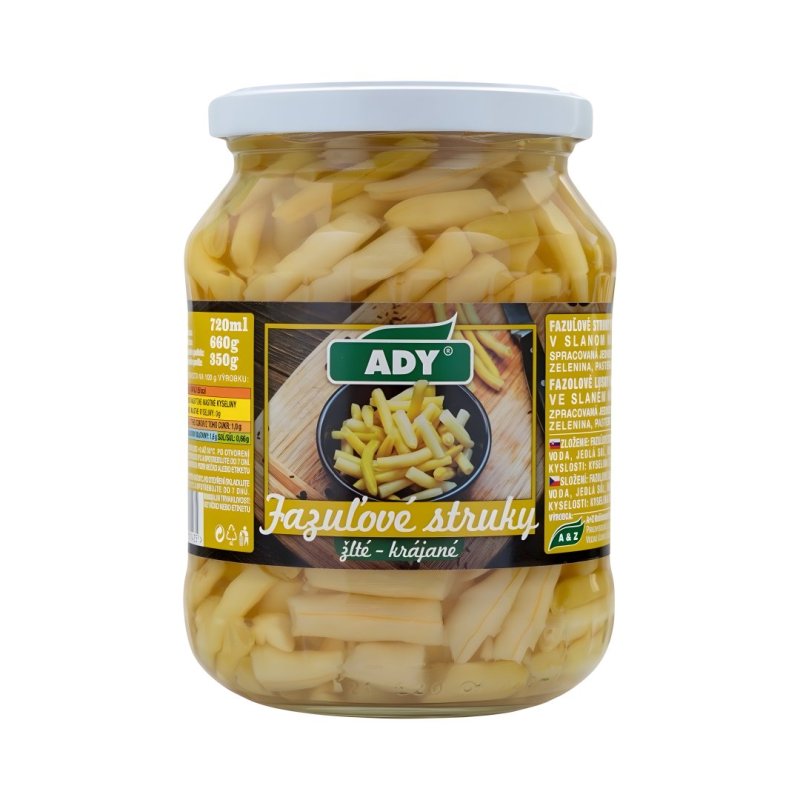 Fazuľové Struky Žlté 720ml PP 350g Ady