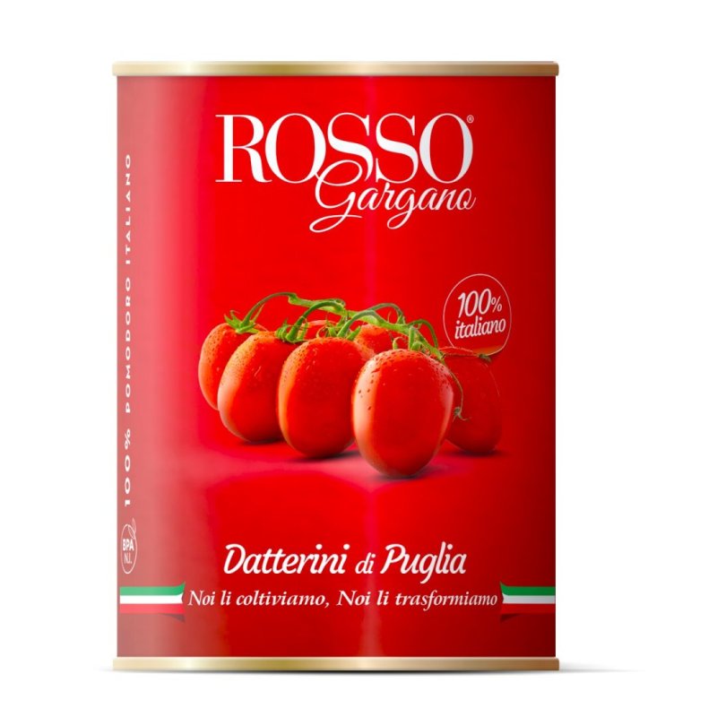 Paradajky Cherry v paradajkovej šťave 400g Rosso Gargano