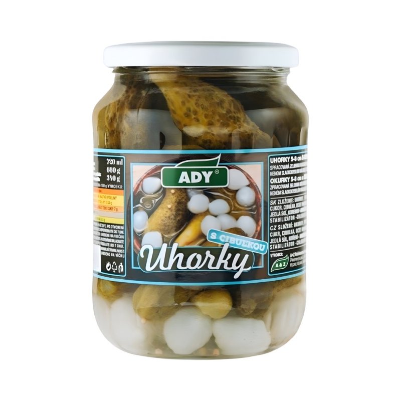 Uhorky s Cibuľkou 720ml PP 340g Ady