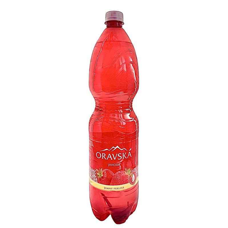Voda ORAVSKA červená edícia jahoda 1,5l PET