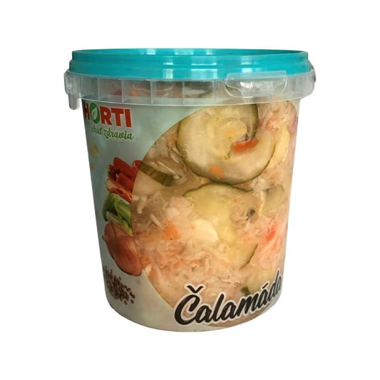 Čalamáda - Zeleninový šalát v sladkokyslom náleve 870g HORTI
