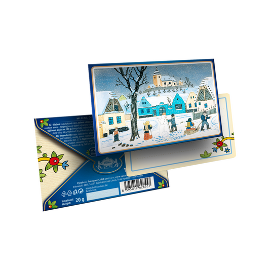 Čokoláda mliečna obálka Zima Lada 20g