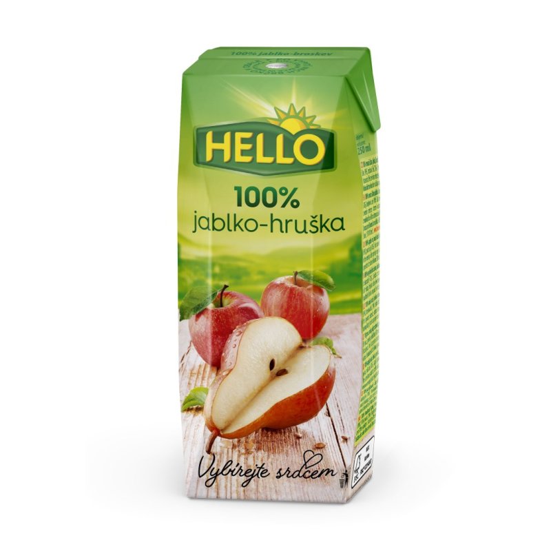 Džús Jablko-Hruška 100% 250ml Hello