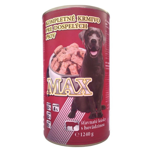 Krmivo Pes Kúsky Hovädzie 1240g Max