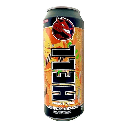Nápoj energetický Hell 500ml Peach-Lemon plech