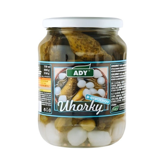 Uhorky s Cibuľkou 720ml PP 340g Ady