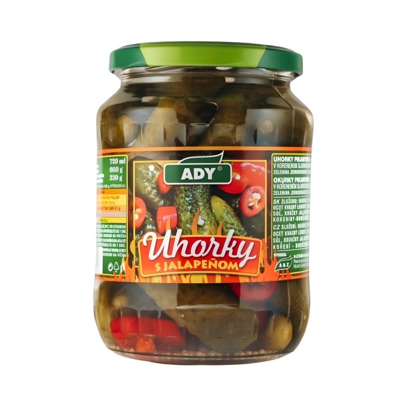 Uhorky s Jalapeňom 720ml PP 330g Ady